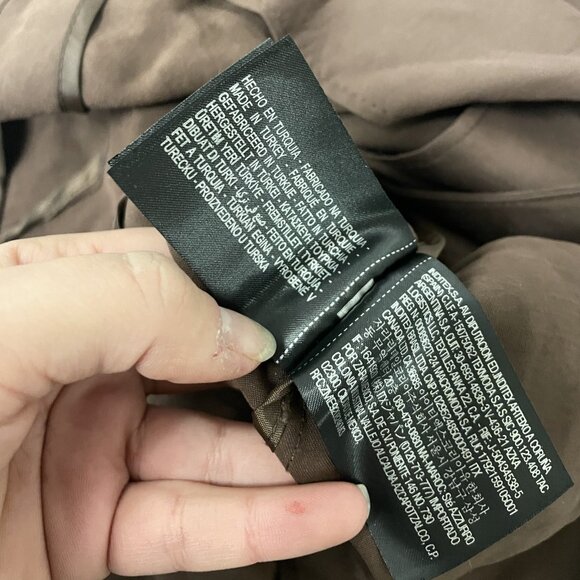 Zara Womens Blazer Suit Jacket XS Chocolate Brown Tie Belt 2010/821 NWT - Picture 10 of 14